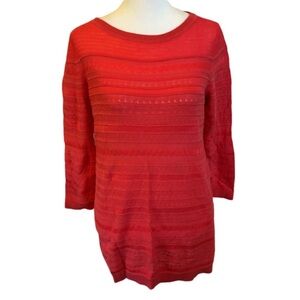 Banana Republic Factory lightweight 3/4 sleeve sweater. Size M. Red.